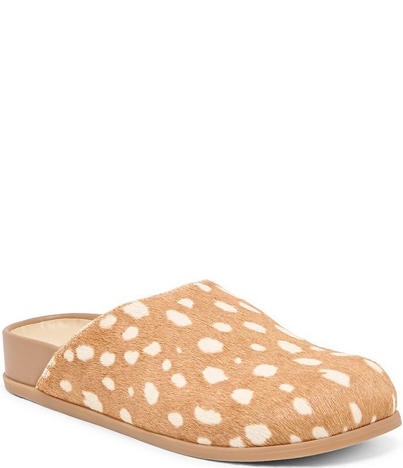 Joney Fawn Print Calf Hair Footbed Mules