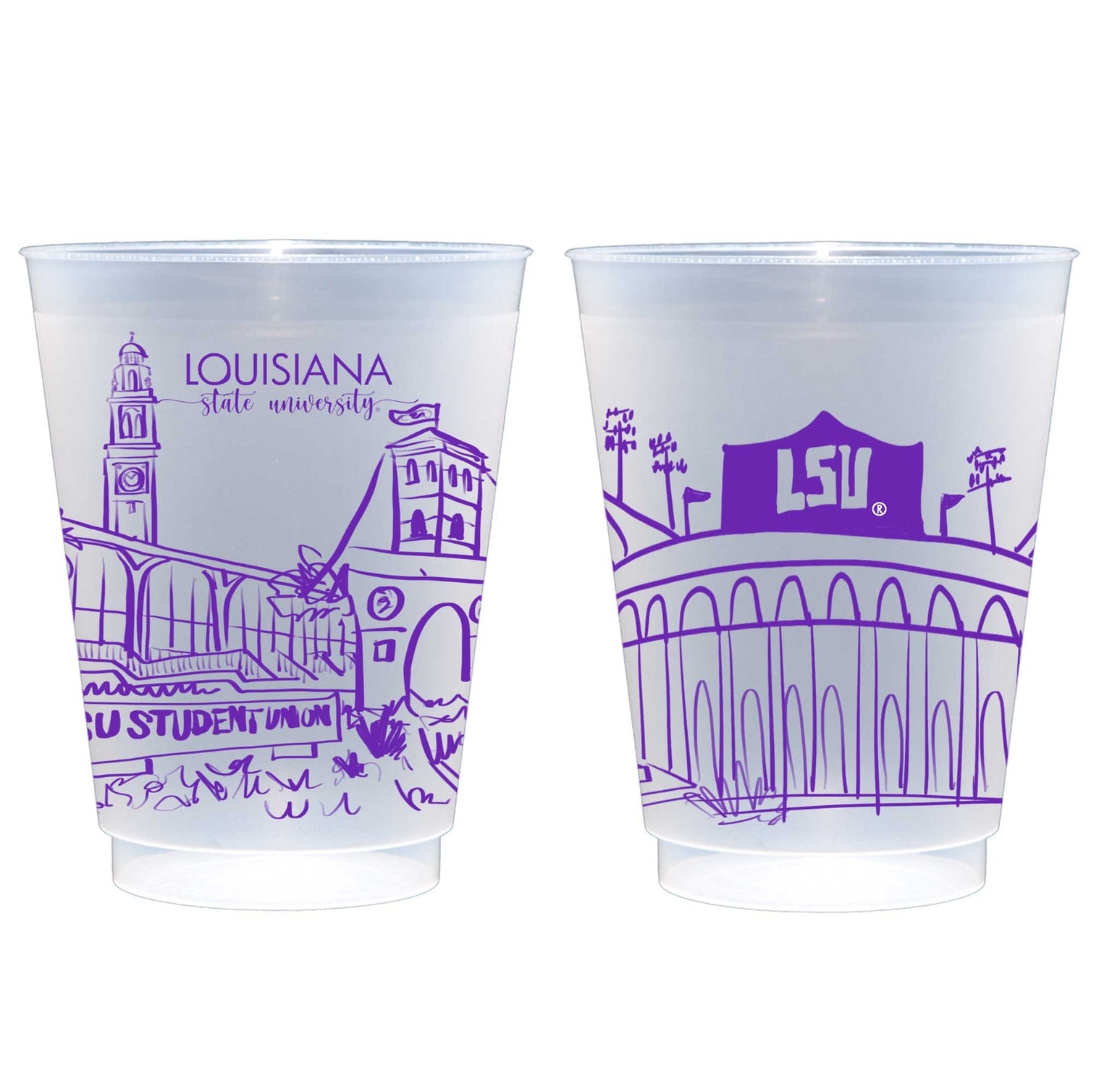 Shatterproof Cup 8 Pack {Lsu - Skyline - Baton Rouge}