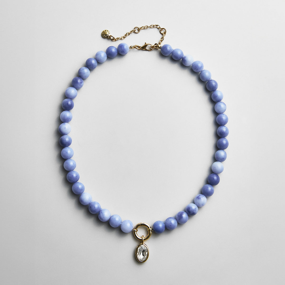 Blue Sodalite Janette Beaded Ring Necklace