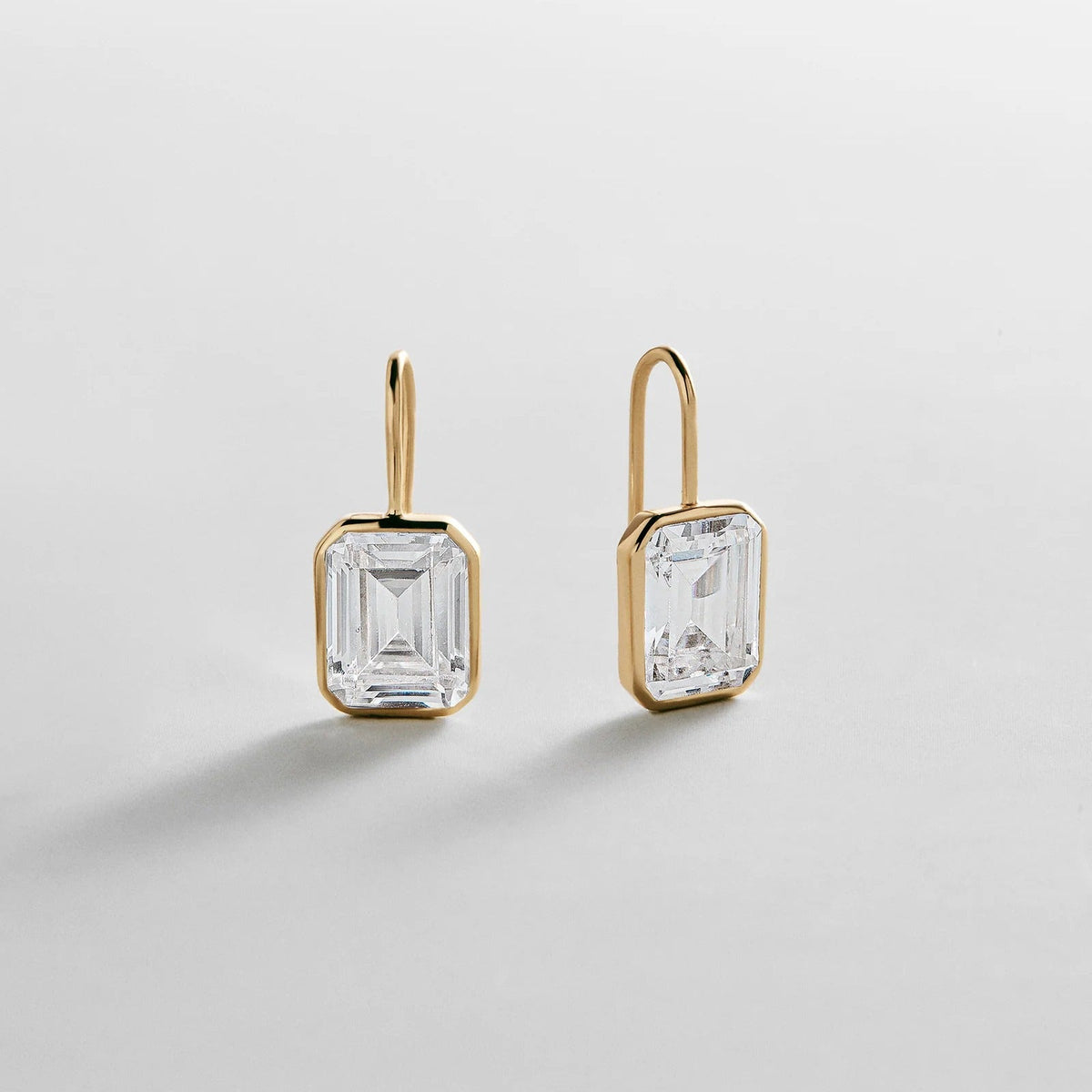 Fallon 14K Gold Bezel Earrings 10mm