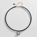 Lindsey Crystal Collar Necklace -  Black