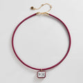 Lindsey Crystal Collar Necklace - Ruby Red