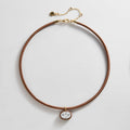 Lindsey Crystal Collar Necklace - Chocolate Brown