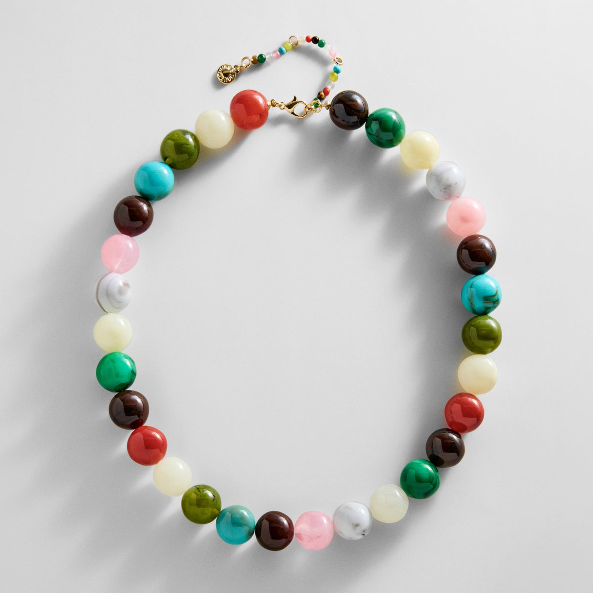 Green and Blue Multi Mini Jane Beaded Necklace