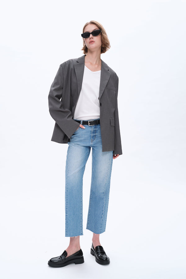 High Rise Straight Leg Jeans