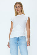 Nya Draped Tee - Le Blanc