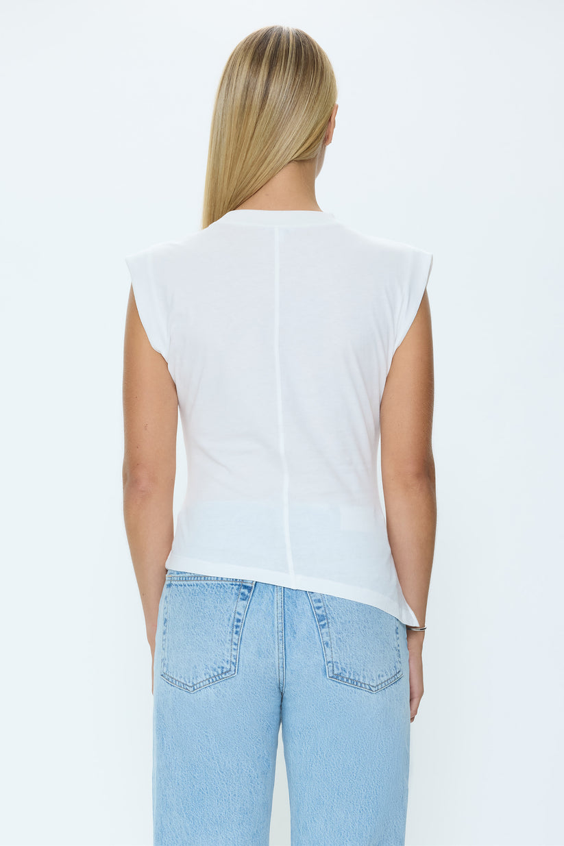 Nya Draped Tee - Le Blanc