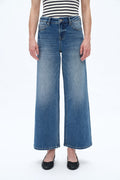 CURVY Lisa Mid Rise Wide Leg Denim Jeans