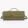 Olive Woven Leather Handbag