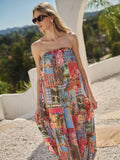 Melani Tropical Isabela Pleated Maxi Dress