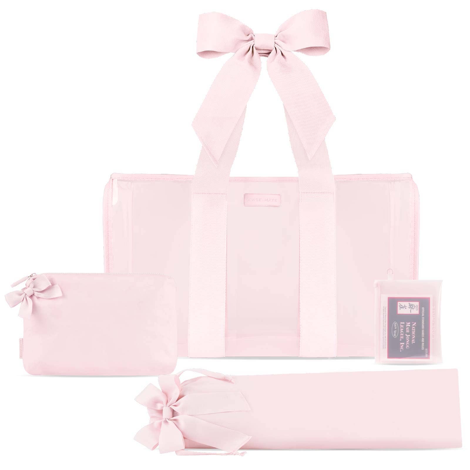Mahjong Jelly Tote Set Ballet Pink Bow