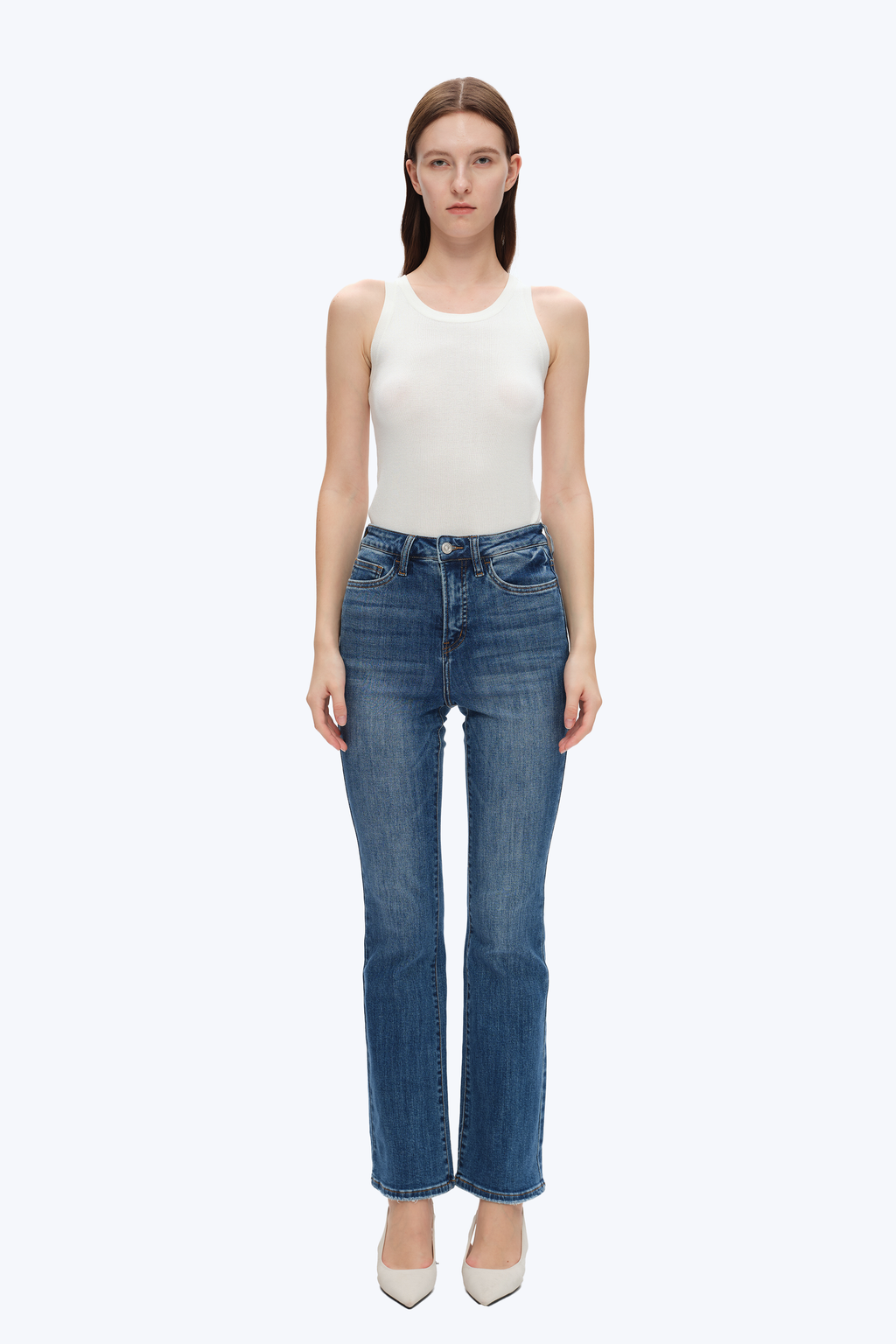 High Rise Bootcut Jeans