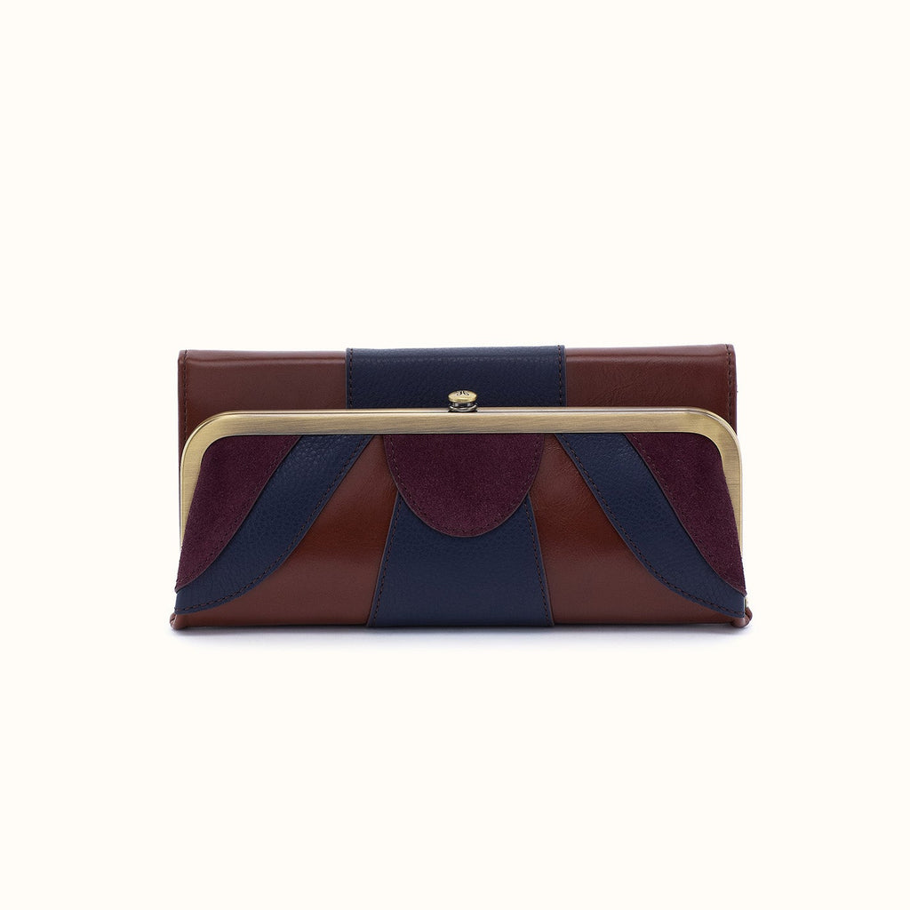 Rachel Continental Wallet In Pebbled Leather - Ink Navy
