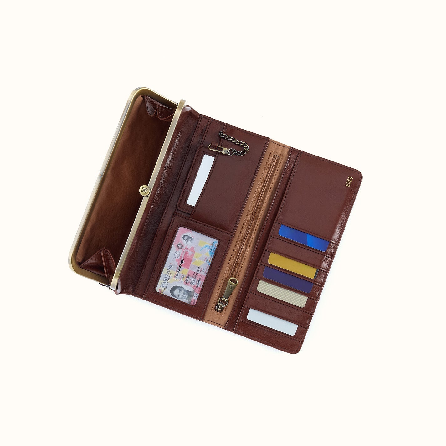 Rachel Continental Wallet In Pebbled Leather - Ink Navy