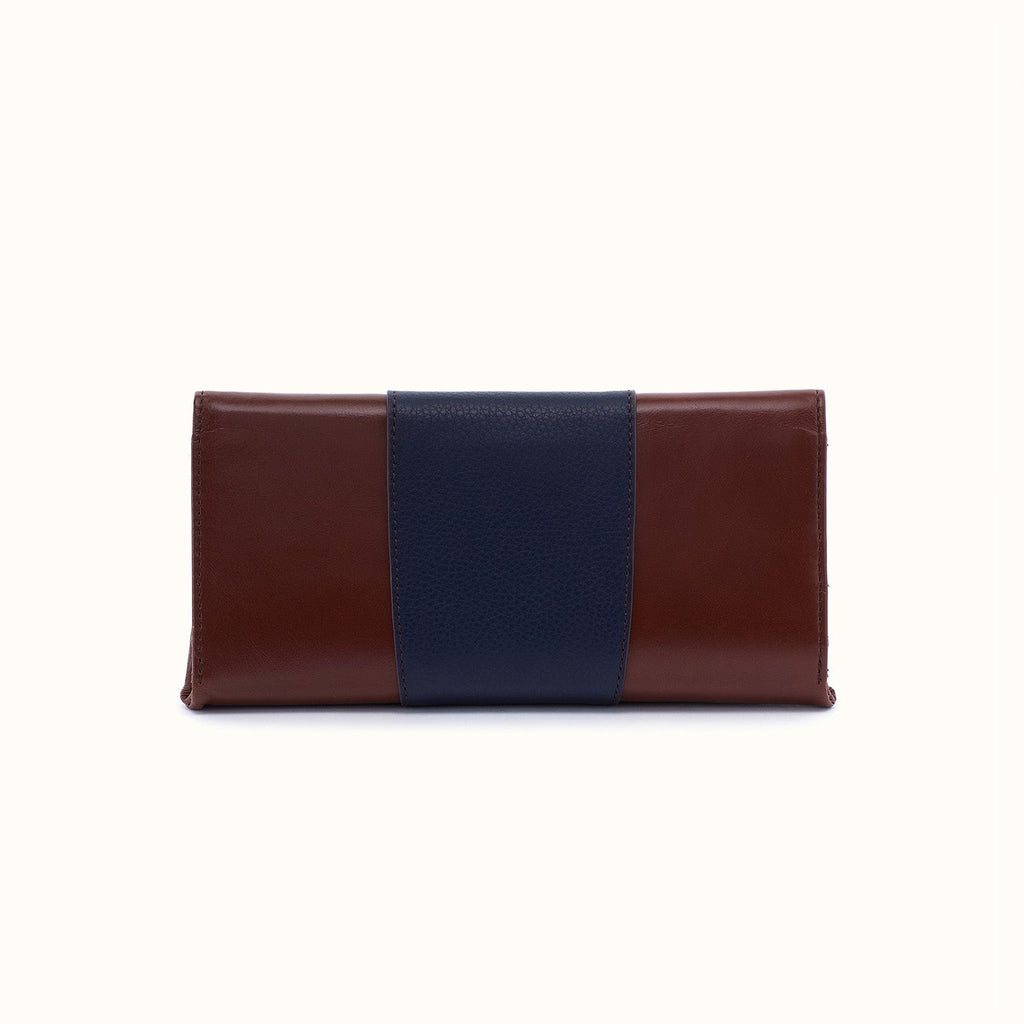 Rachel Continental Wallet In Pebbled Leather - Ink Navy