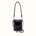 Fern Duo Crossbody In Polished Leather - Black