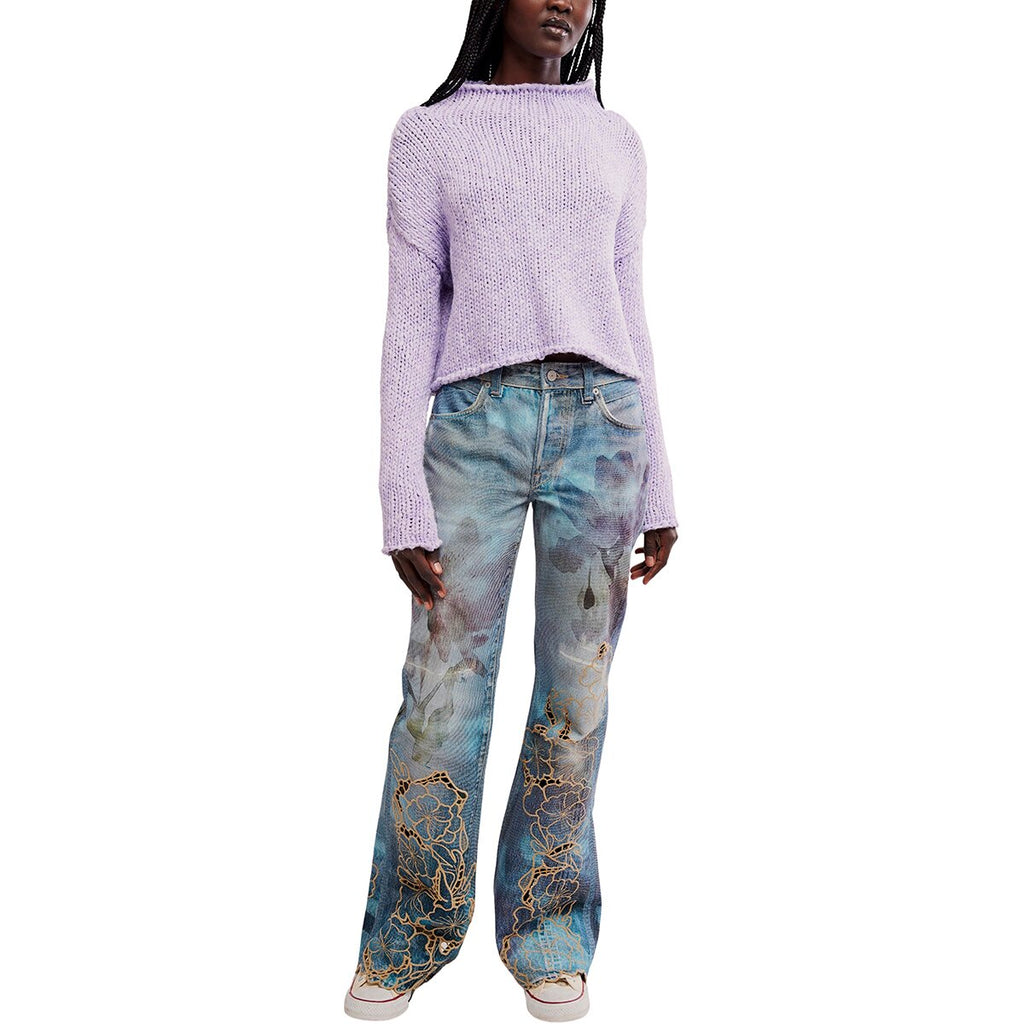 Opal Rollneck Knit Sweater - Purple Satin