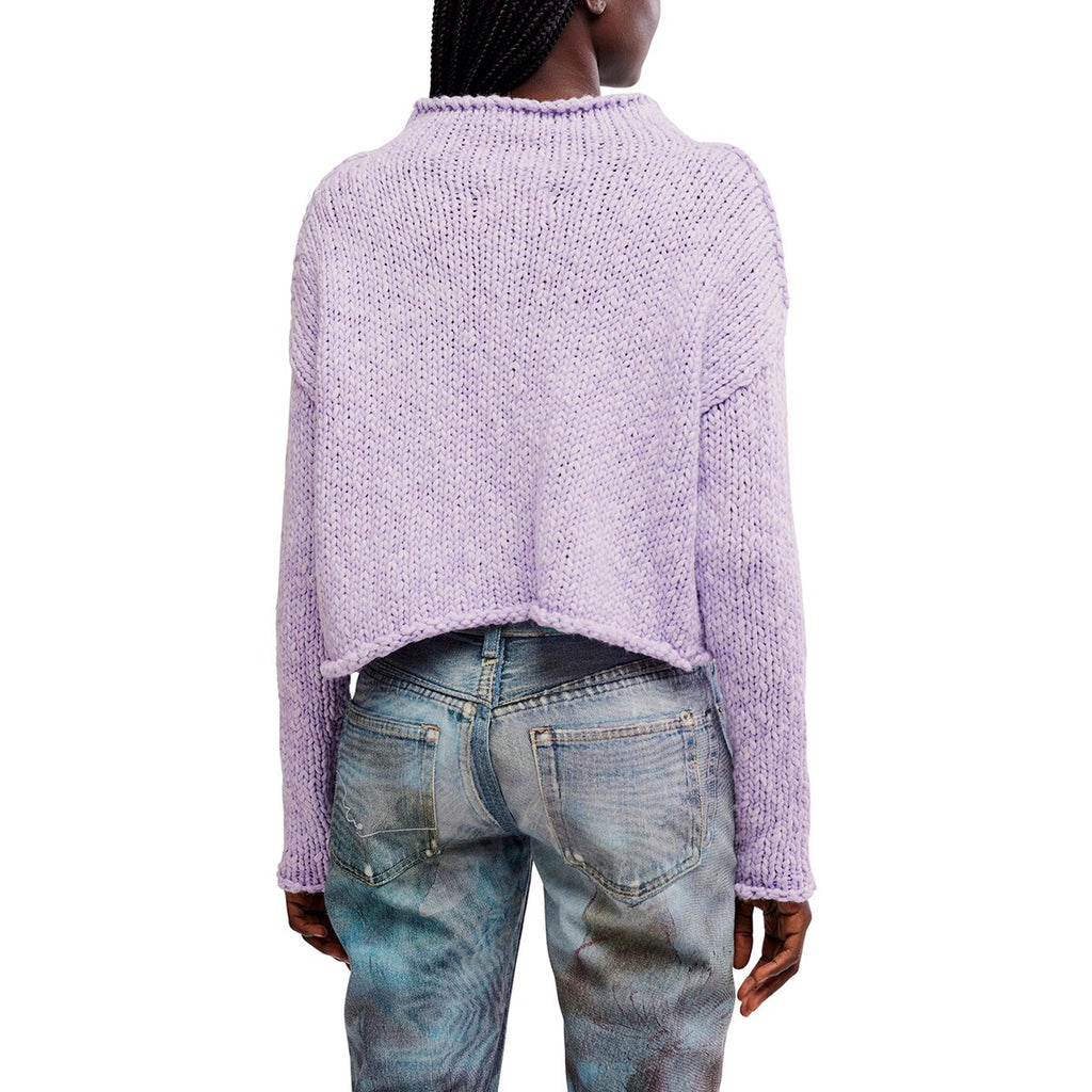 Opal Rollneck Knit Sweater - Purple Satin