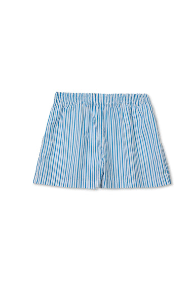Julie poplin pull-on shorts with pockets Pacific Blue Stripe