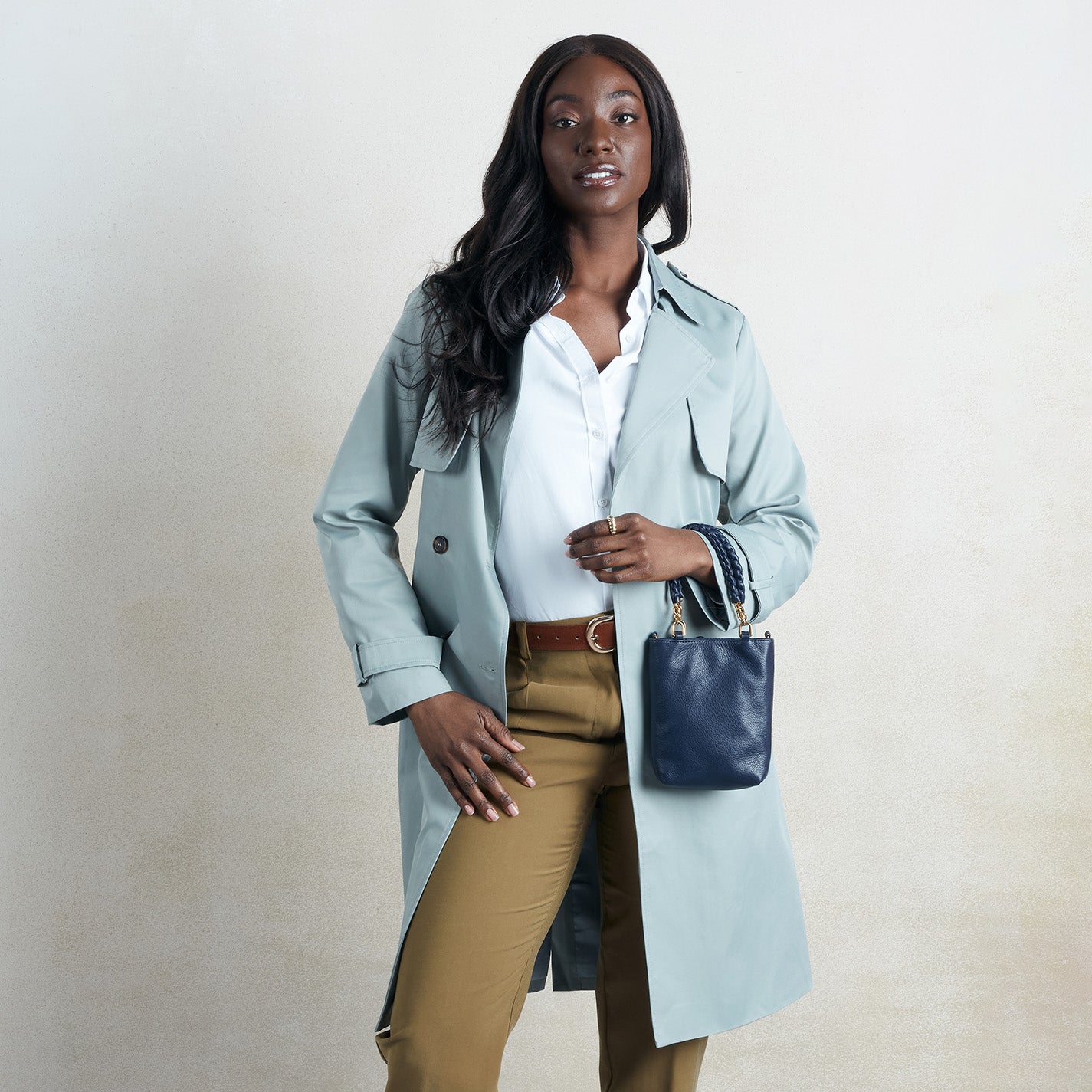 Tennessee Mini Bag In Pebbled Leather - Ink Navy