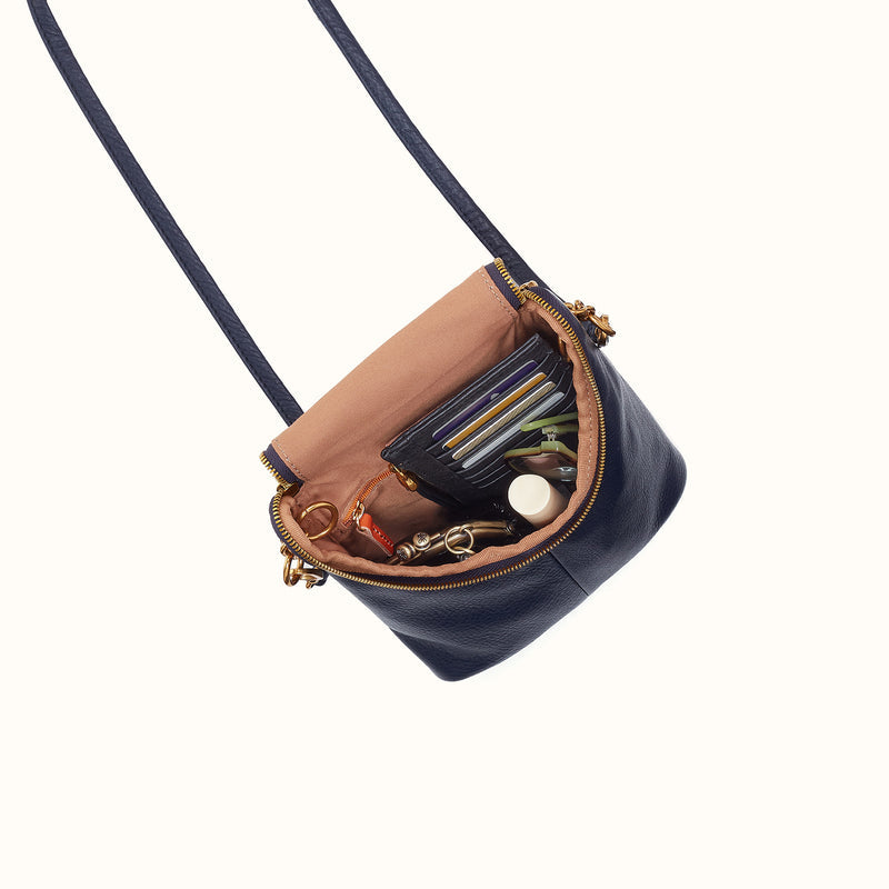 Fern Duo Crossbody - Pebbled Leather | Ink Navy