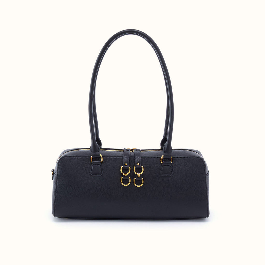 Sadie Satchel - Pebbled Leather Black