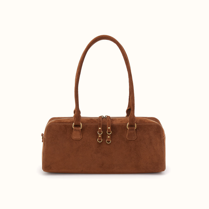 Sadie Satchel - Suede Leather | Truffle