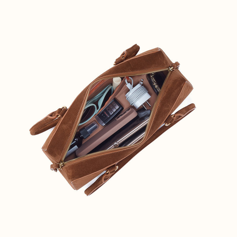 Sadie Satchel - Suede Leather | Truffle