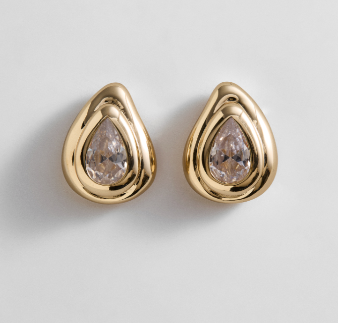 Cassie Gold Stud Earrings