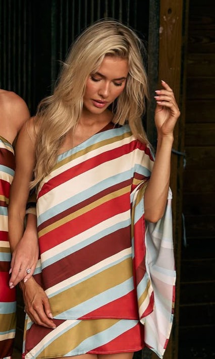Asymmetrical Stripe Blouse