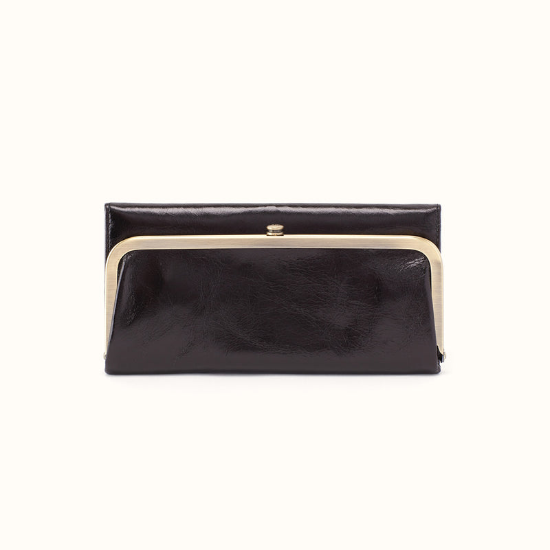 Rachel Continental Wallet - Polished Leather | Black