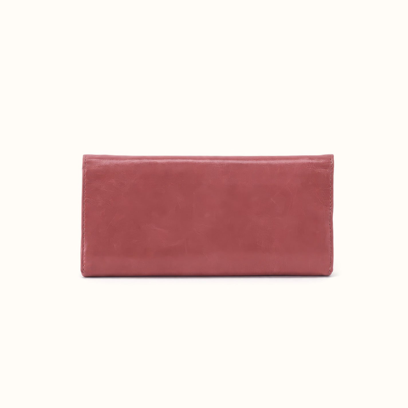 Rachel Continental Wallet In Polished Leather - Rosewood