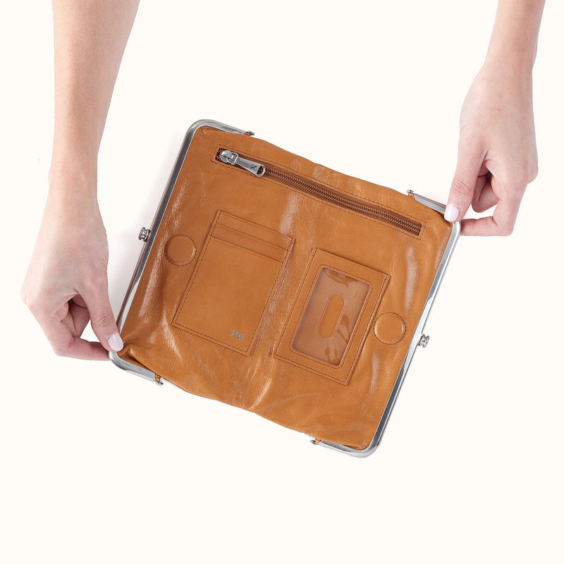 Lauren Clutch-Wallet - Polished Leather | Natural