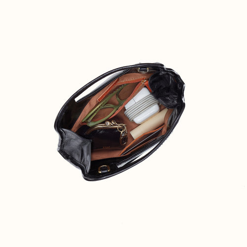 Ace Crossbody In Polished Leather - Black