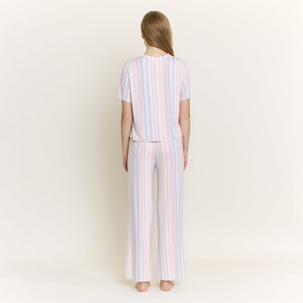 All American Tee Pant Set in Dew Multi Stripe