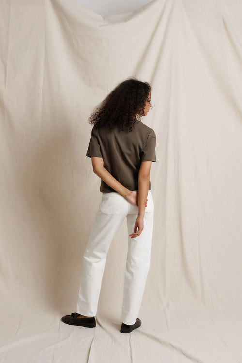 Atlas heavy jersey crewneck tee - Dark Olive