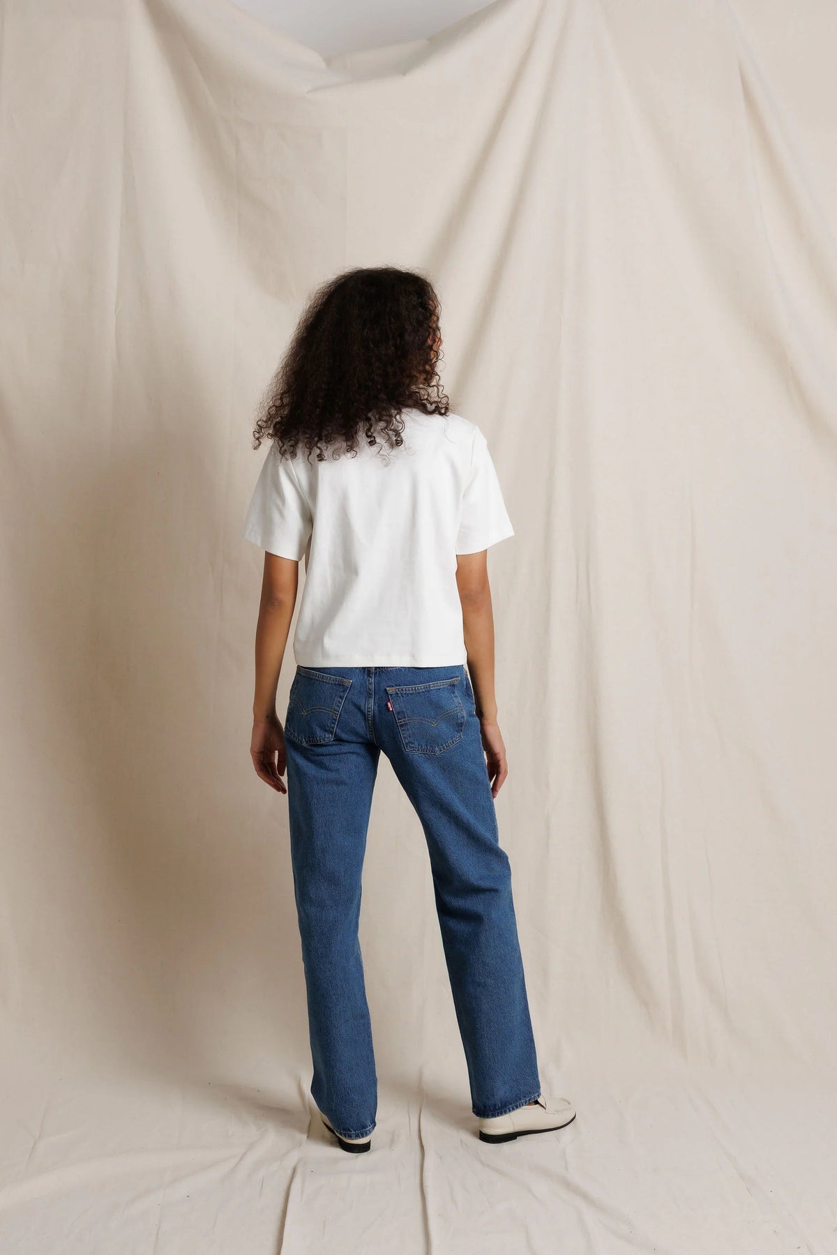 Atlas heavy jersey crewneck tee - White