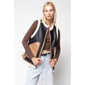 Faux Shearling-Trimmed Leather Vest
