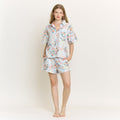 Brunch Date Shortie PJ Set in Citrus Check