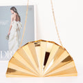 Gold Metallic Acrylic Party Clutch