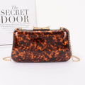 Enamel Faux Leather Tortoise