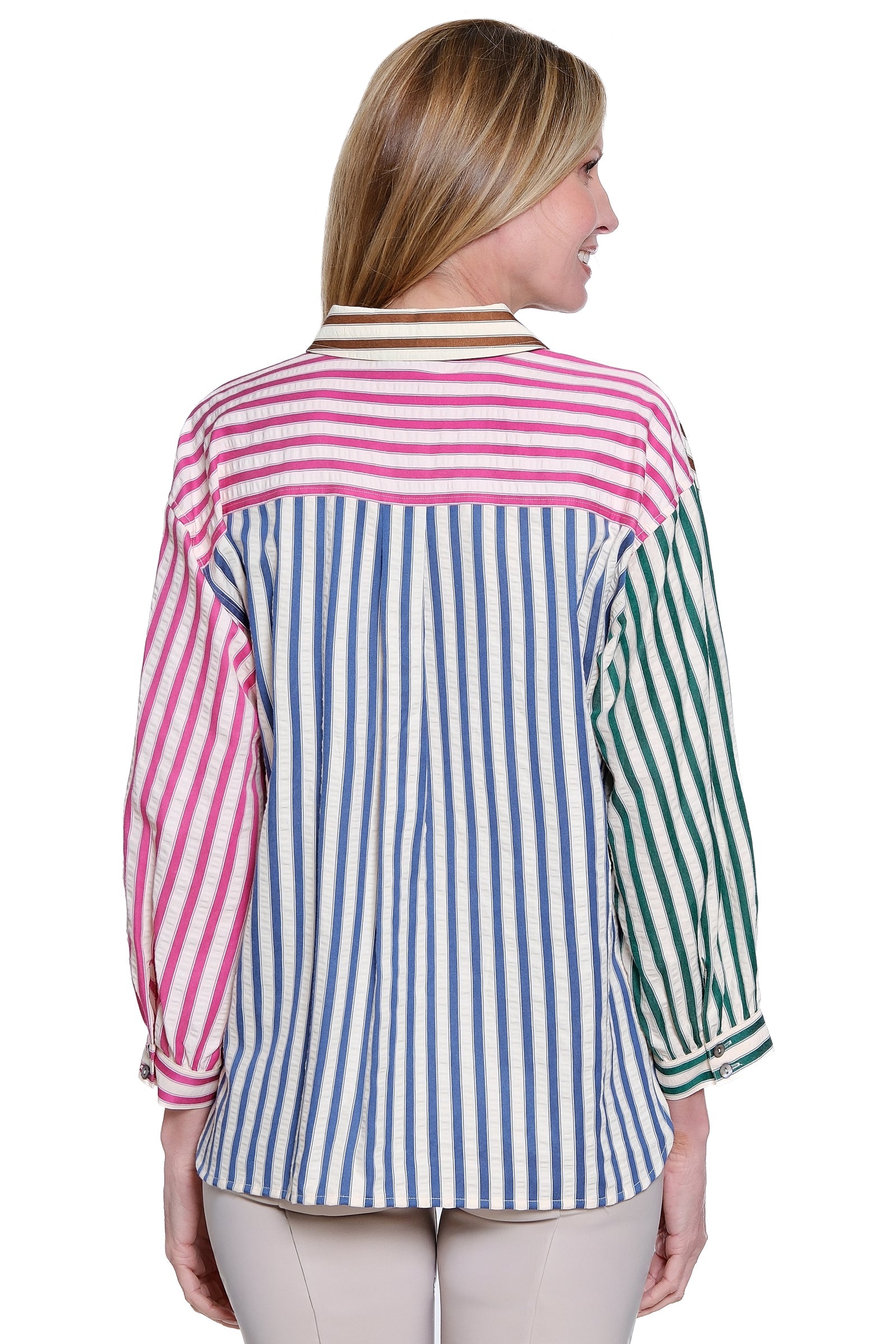 YARN-DYE HI-LOW TOP - STRIPE