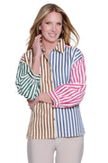 YARN-DYE HI-LOW TOP - STRIPE