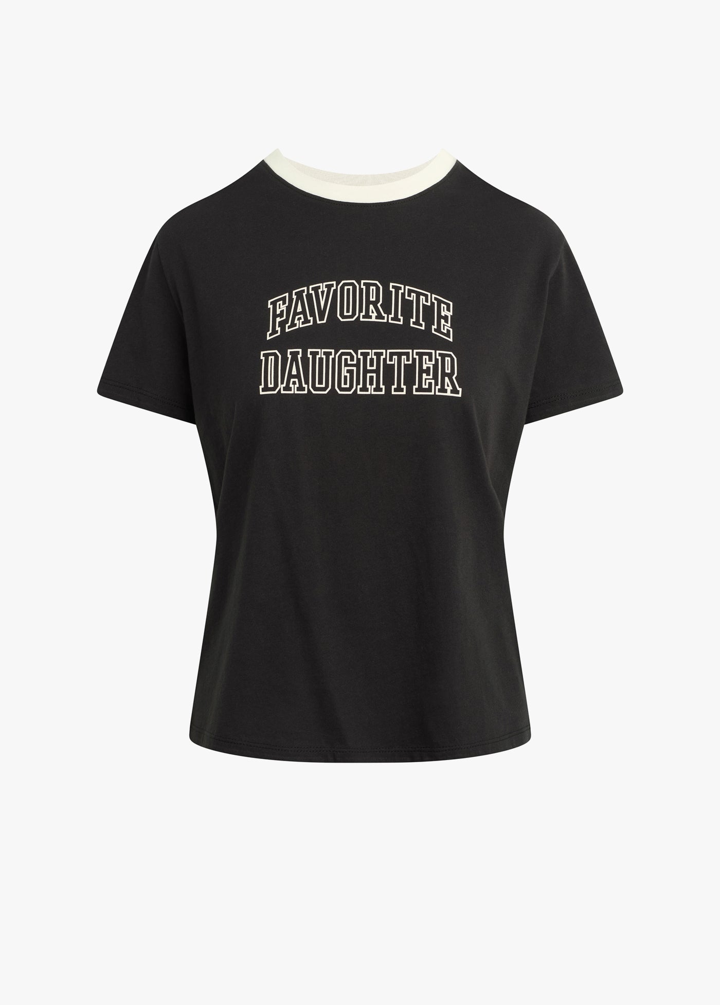 THE COLLEGIATE CLASSIC TEE - IVORY/BLACK