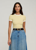 THE FOUNDATION TEE - GOLDEN WHITE STRIPE