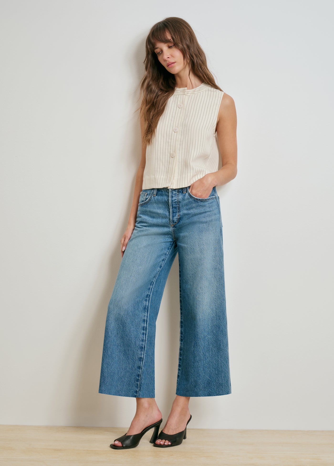 THE MASHA SUPER HIGH RISE WIDE LEG -  CORTEZ