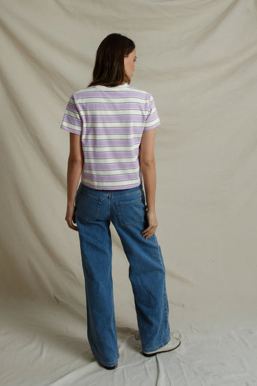 Gia RugbyTee - Ultra Violet Stripe