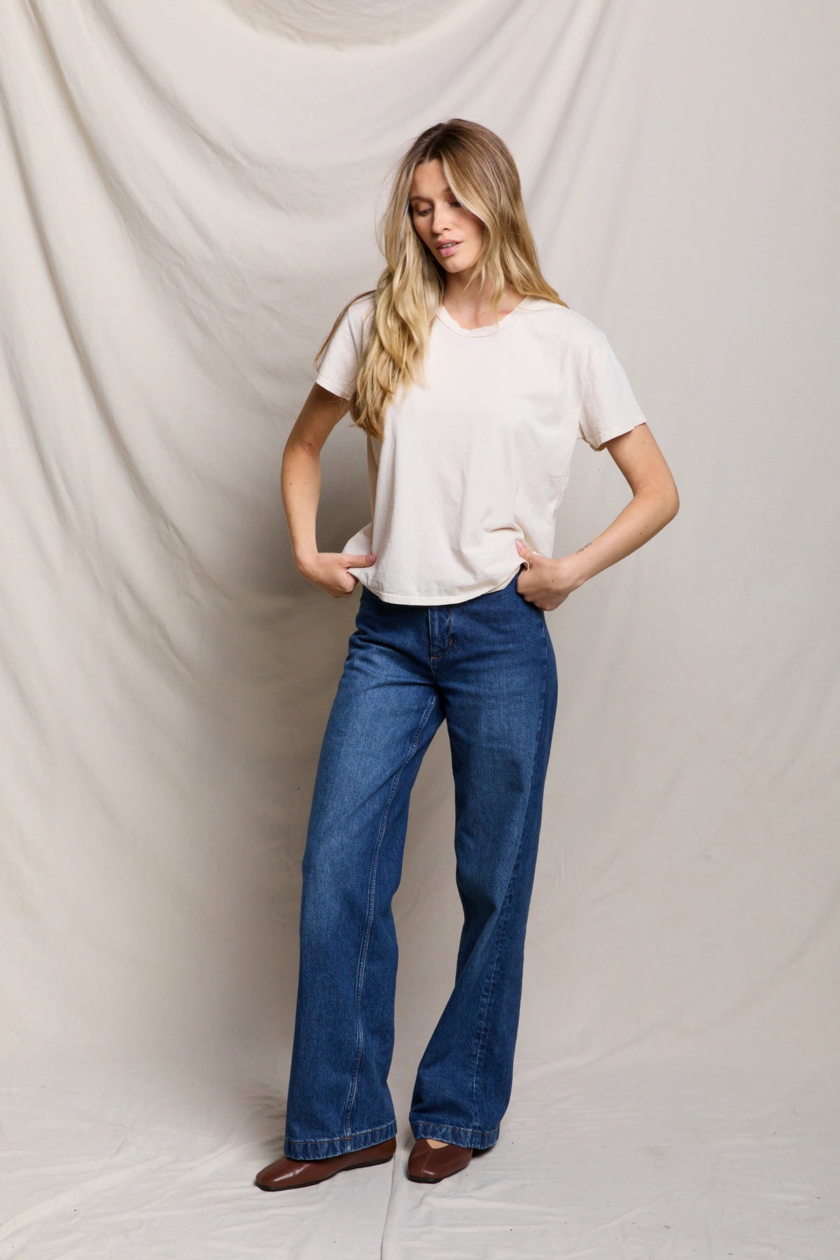 Harley cotton boxy crewneck tee - Sugar