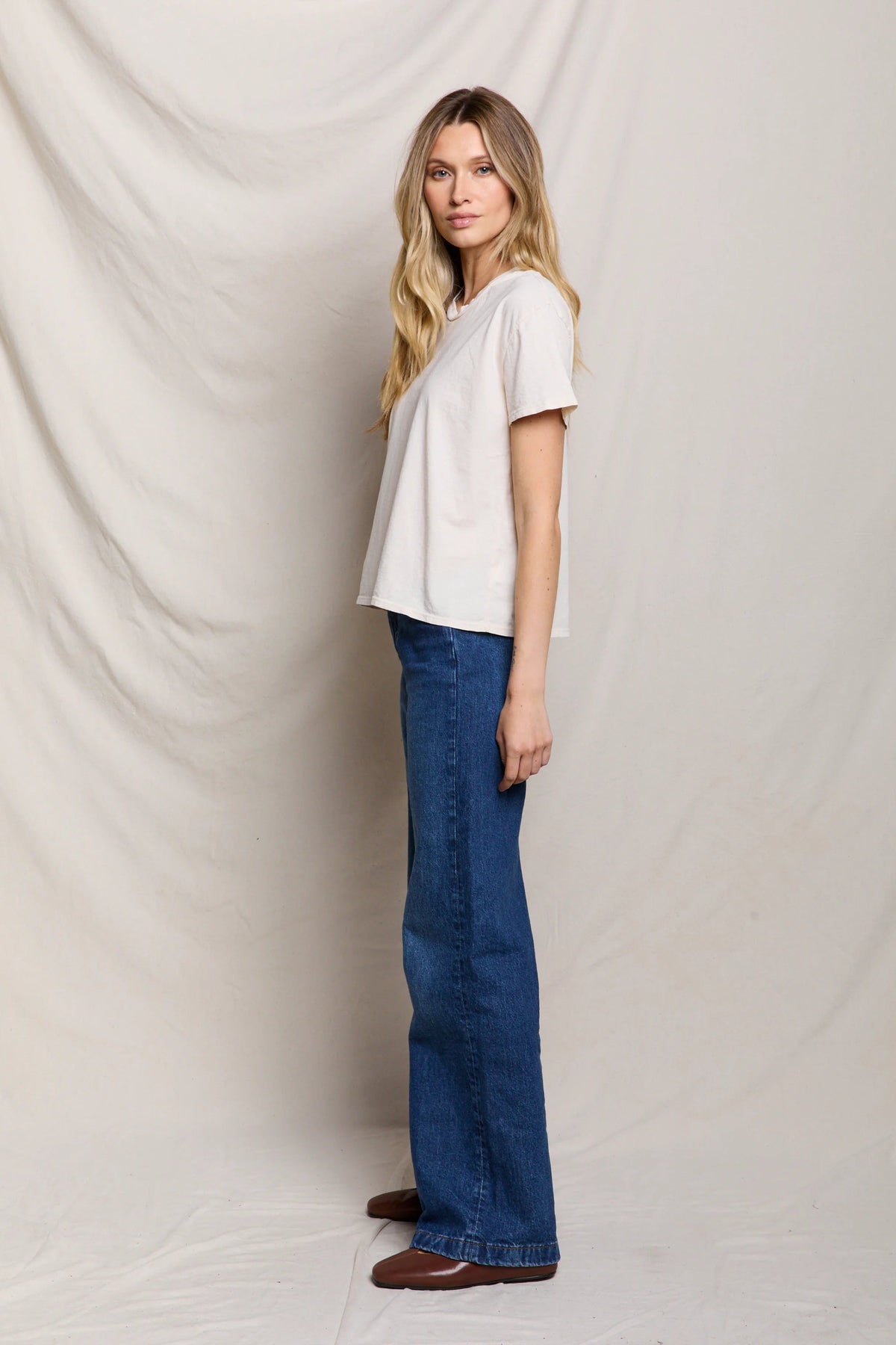 Harley cotton boxy crewneck tee - Sugar