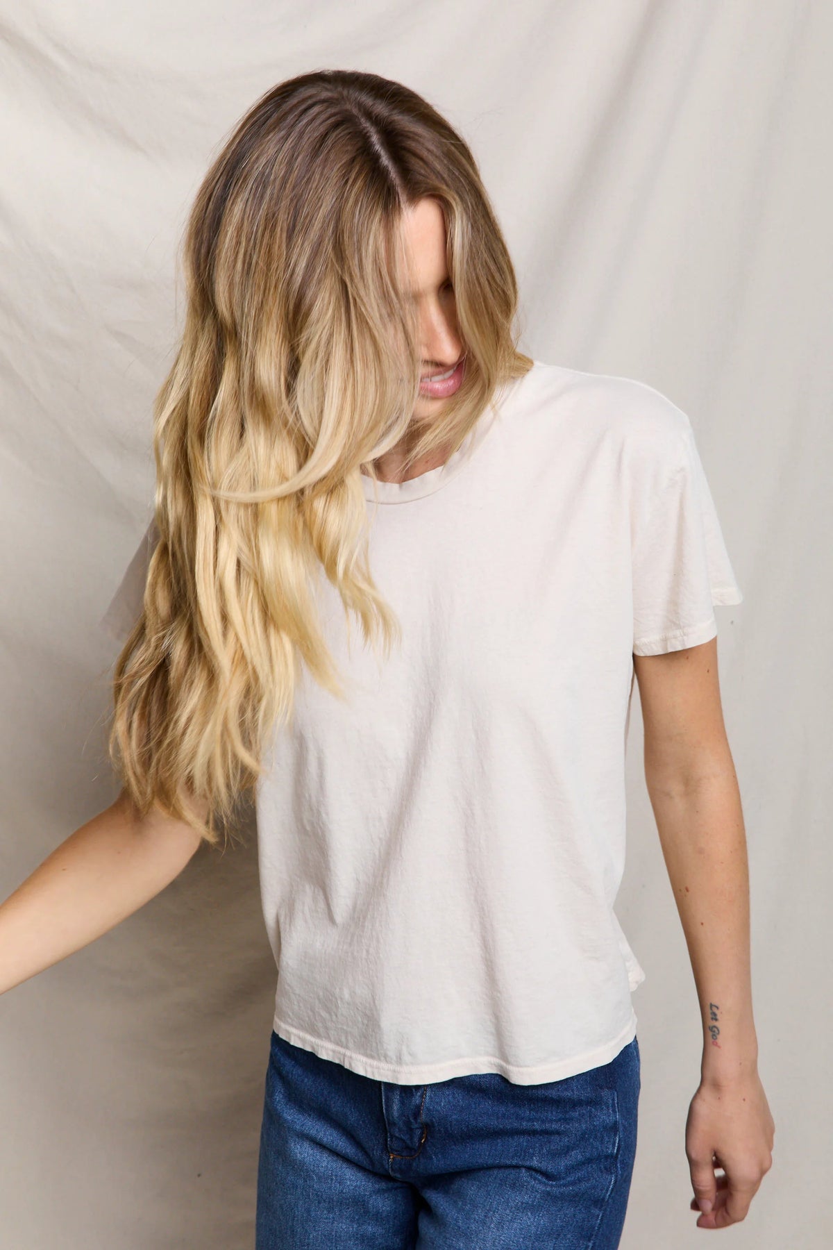 Harley cotton boxy crewneck tee - Sugar
